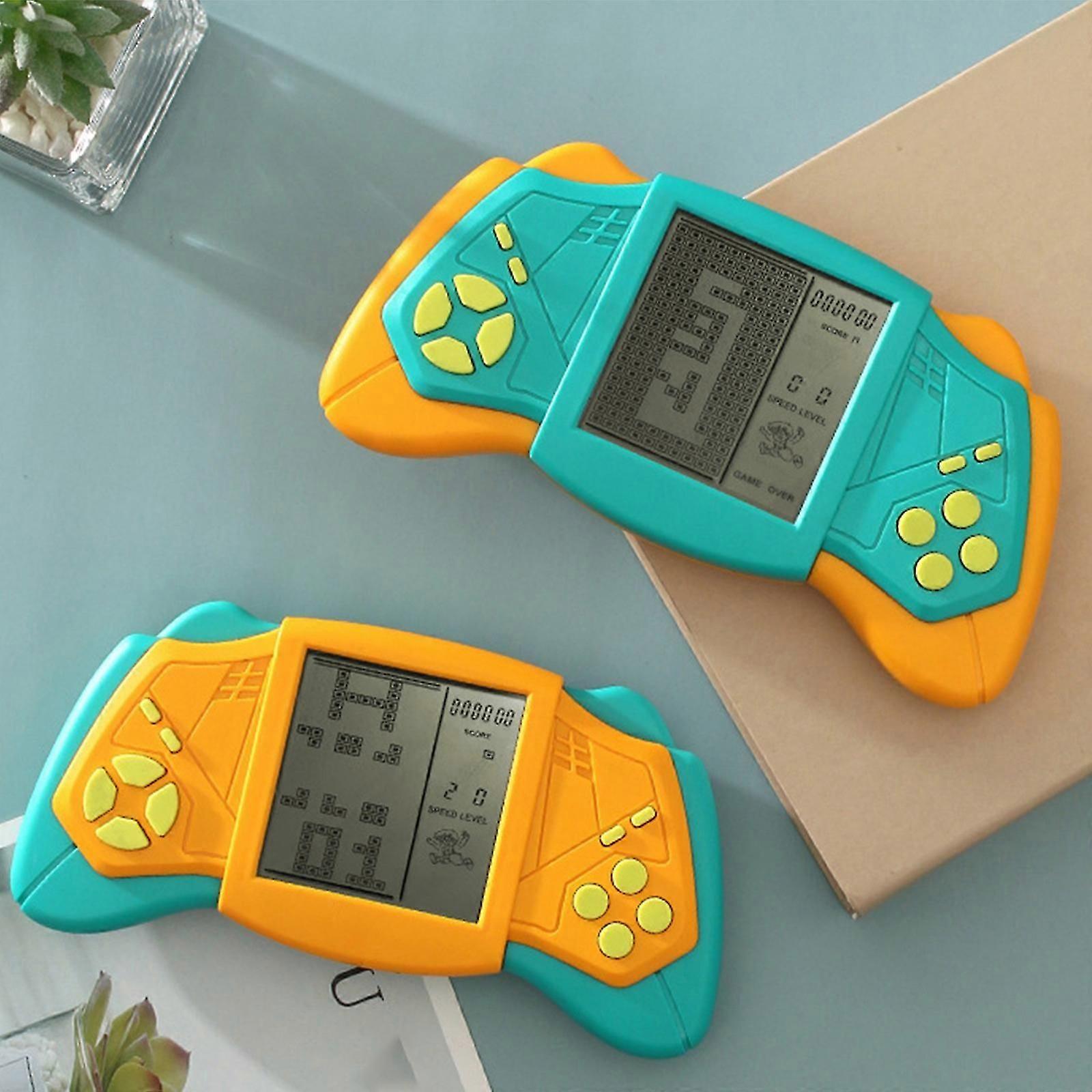 وحدة تحكم ألعاب ريترو ، وحدة تحكم ألعاب محمولة مقاس 3.5 بوصة ، طوب كلاسيكي مع 23 لعبة ، وحدة تحكم ألعاب لبنة بناء شاشة كبيرة