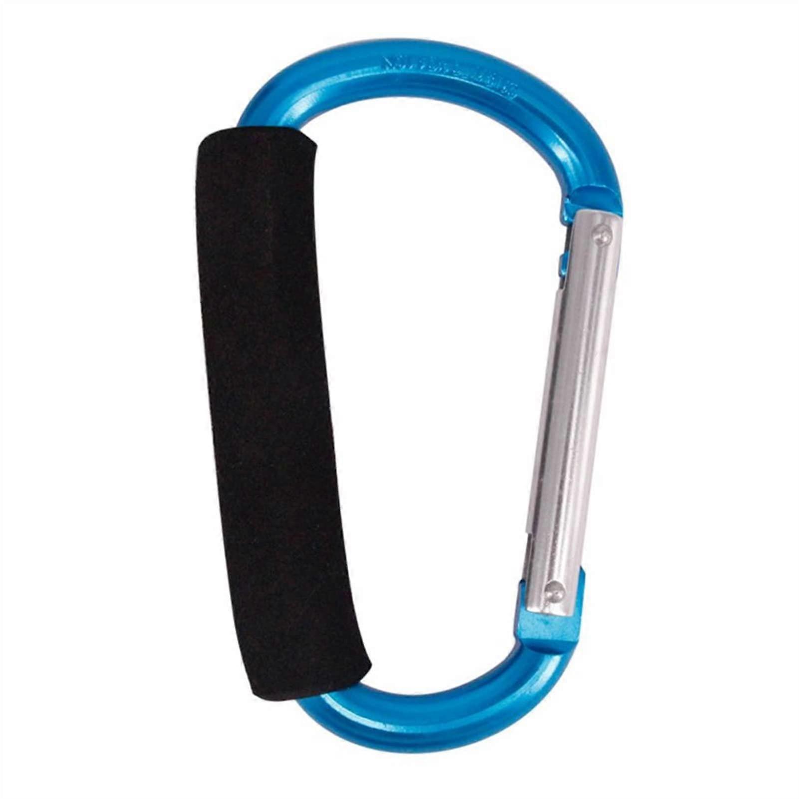 Karabiner Hook Ultra Large Size, Large DRing, Sponge Grip, DRing Buckle, Sponge Shopping Hook Made of Aluminum Alloy, Random Color