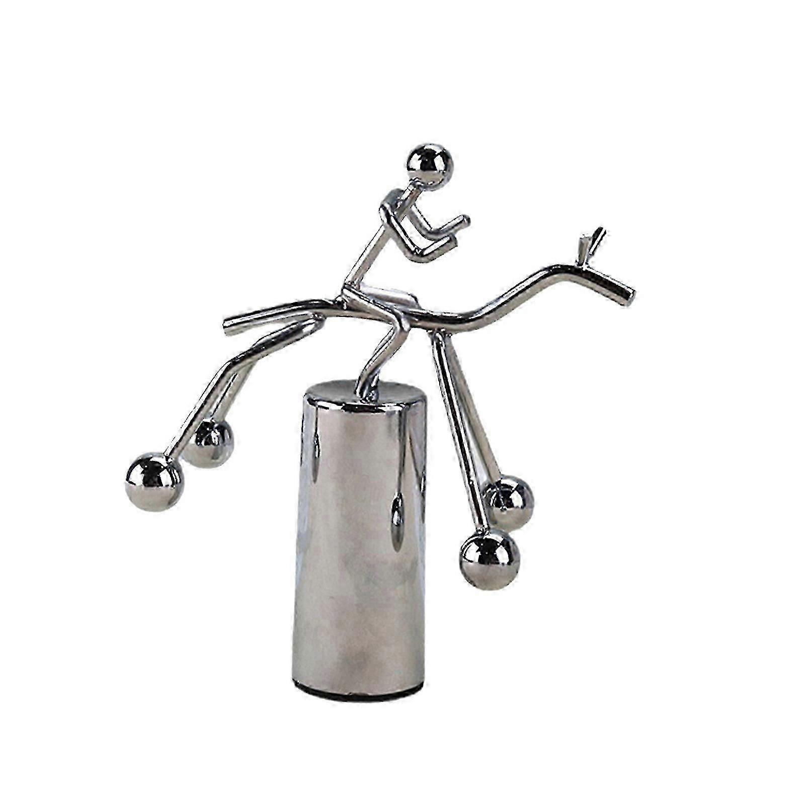 Humanoid Riding Desktop Perpetual Motion Extra Large Ball Ornaments for Mini Office Decor