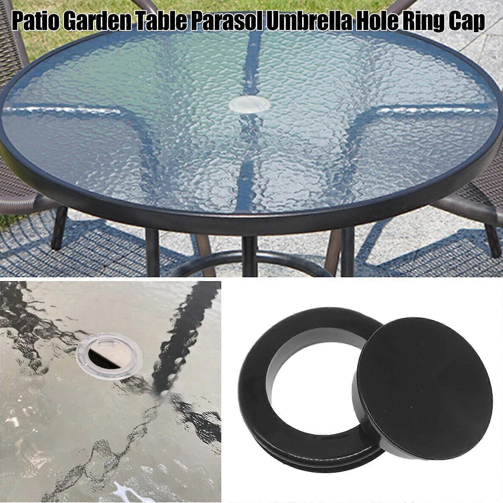 Transparent (Ring) (A)$ Patio Garden Table Parasol Umbrella Hole Cap Set Plug Plastic