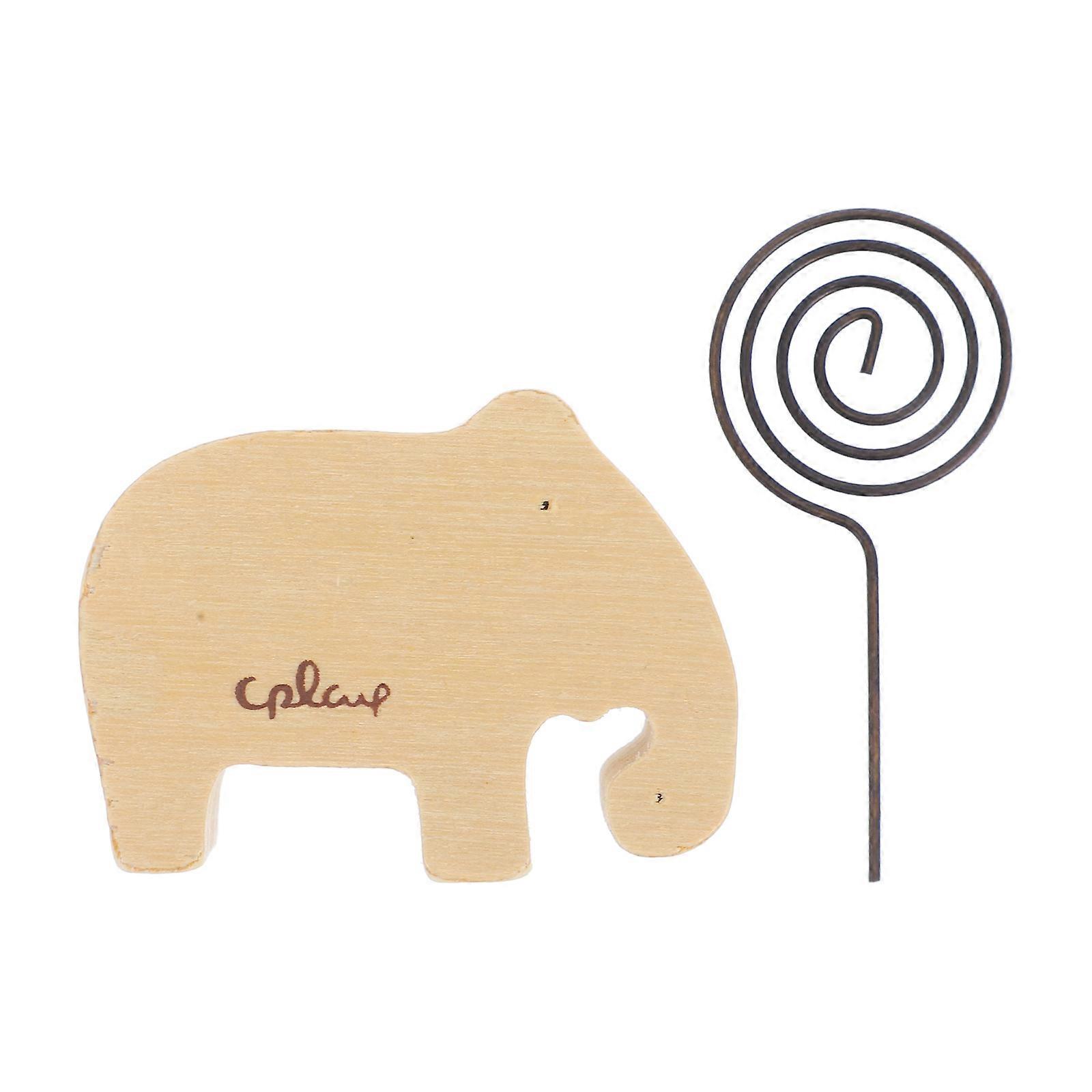 Cute Wooden Animal Photo Clip Stand, Multi functional Card Holder for Desk Decor, Table Number Display for Home and Office Use