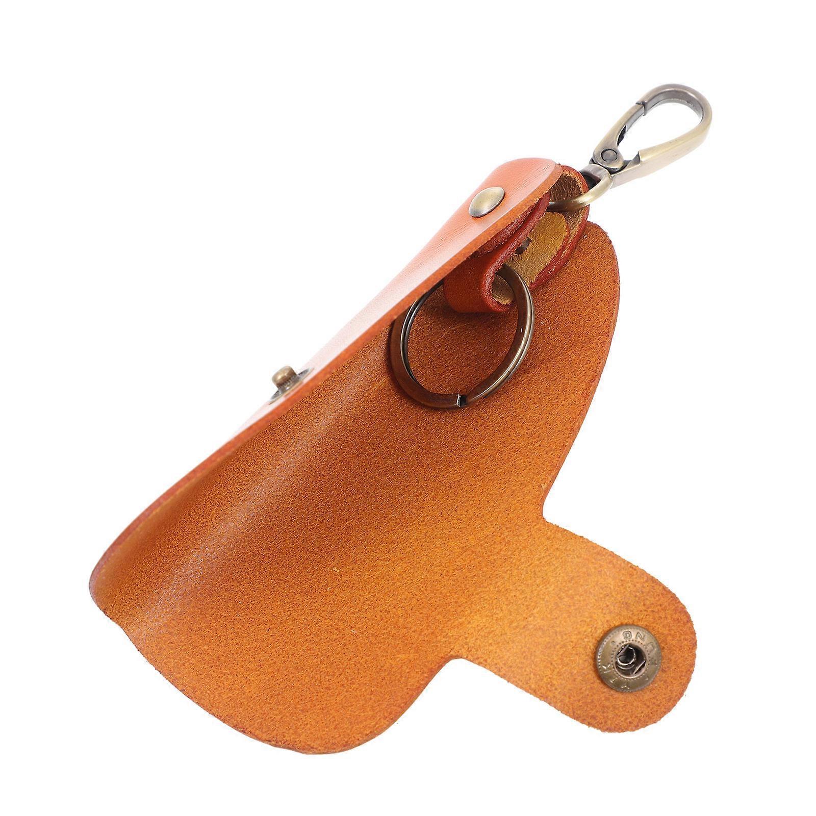 Brown Hanging Bag for Car Key Storage with Craftsmanship and Compact Size