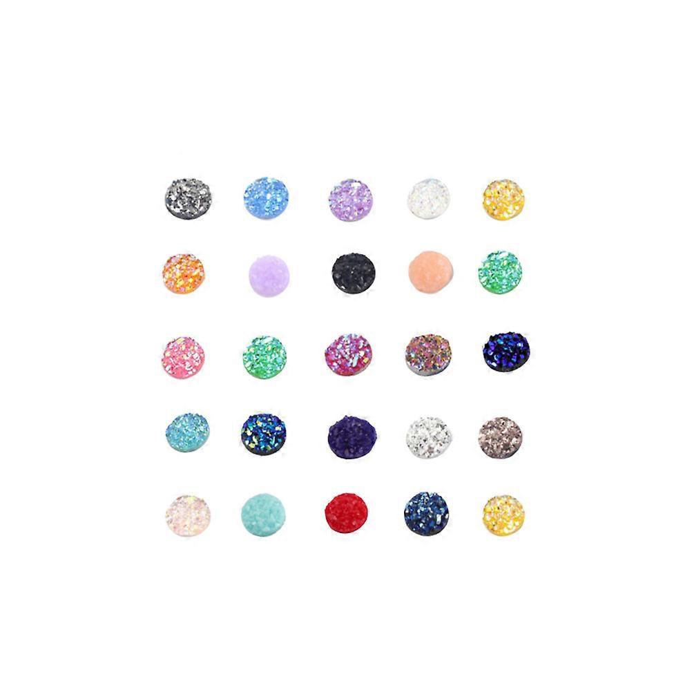 200pcs Mixed Color Resin Rhinestones Flat Back Beads for DIY Jewelry Making Earrings Bracelets Crafts Iridescent Design Smooth Finish Easy to Use