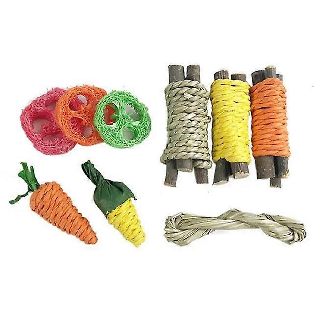 Pet Rabbit Guinea Pig Dragon Cat Fun Toy Hamster Rabbit Tooth Grinding Set Pet Tooth Multi