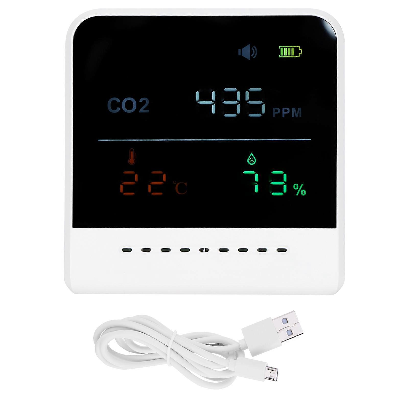 Carbon Dioxide Detector Digital Air Quality Tester with Temperature Humidity Display