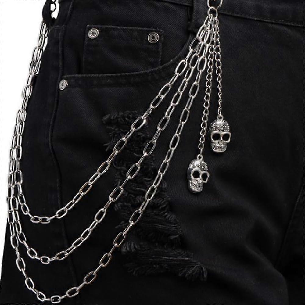 Skull Wallet Chain Biker Jean Pocket Chain Unisex Pant Trouser Chain