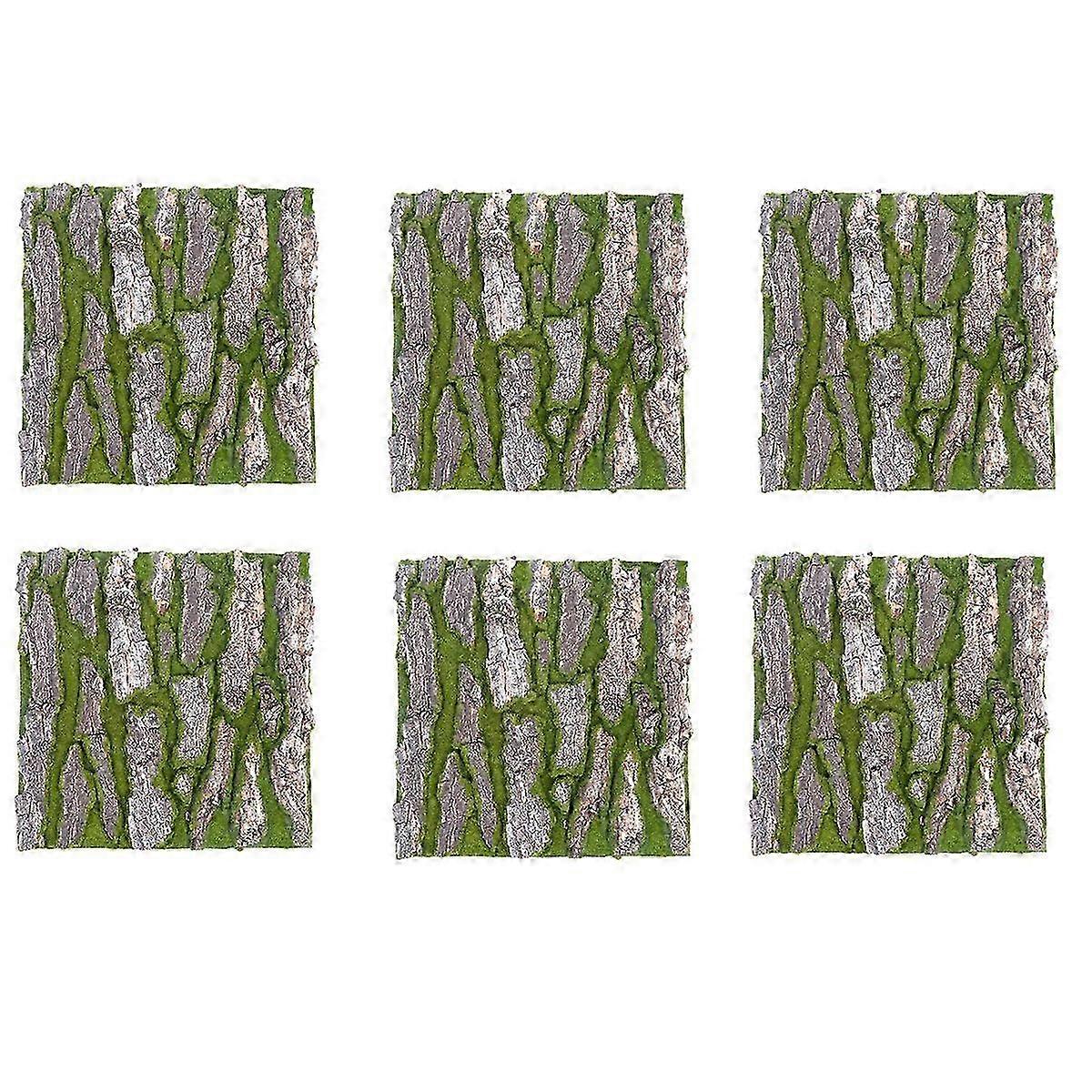Simulation Tree Bark Home Sewer Decoration Fake Tree Bark Green-b
