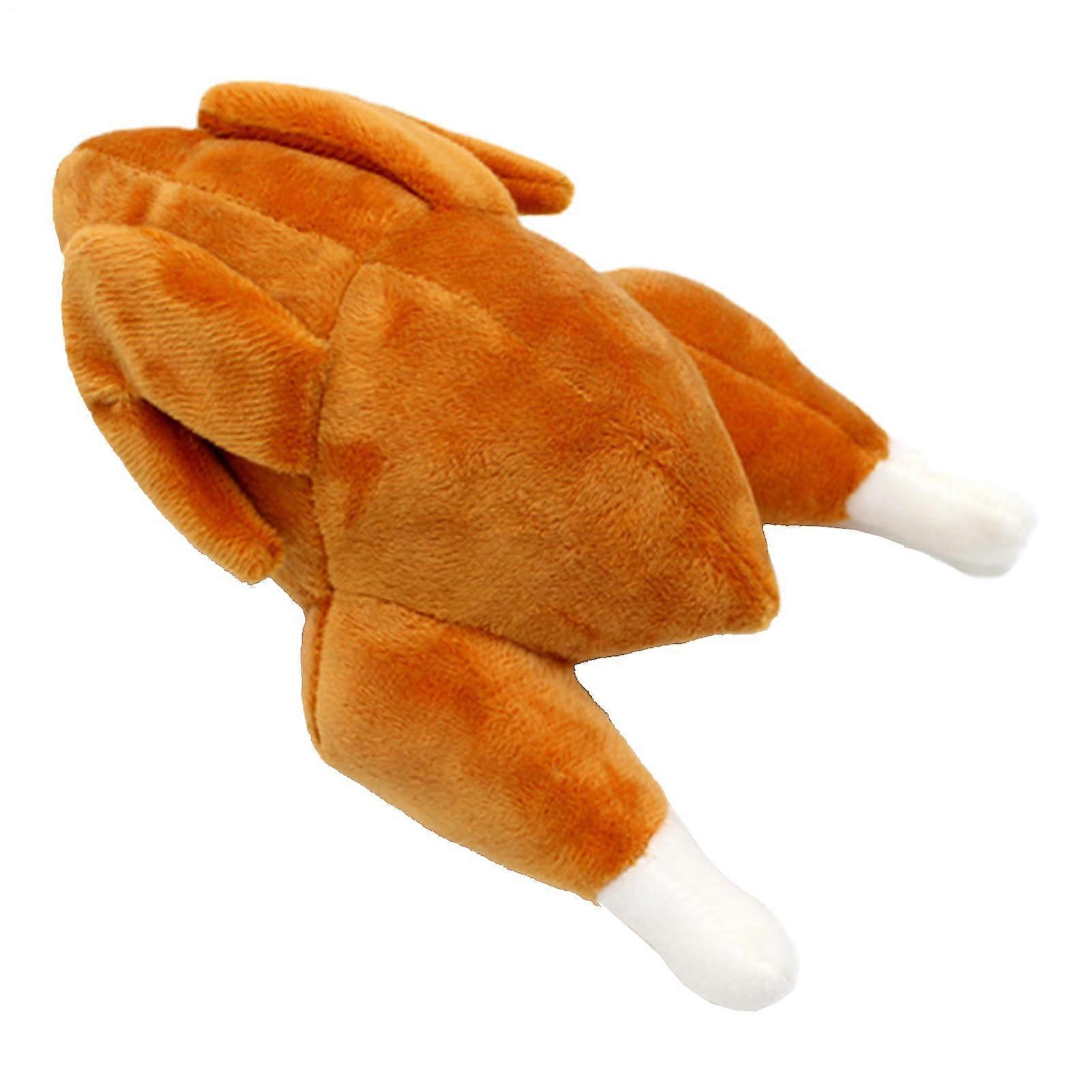 Turkey Plush Dog Toy, Unique Shape, Soft Squeaky Plush Toy for Dogs and Cats, Interactive Grilled Turkey Chicken Design