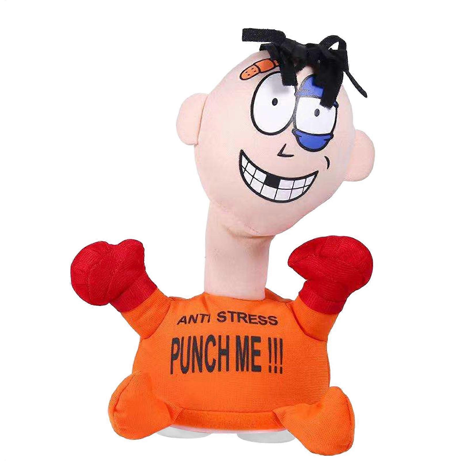 AntiStress Punch Me Plush with Screaming Sound, Toy for Anger Management