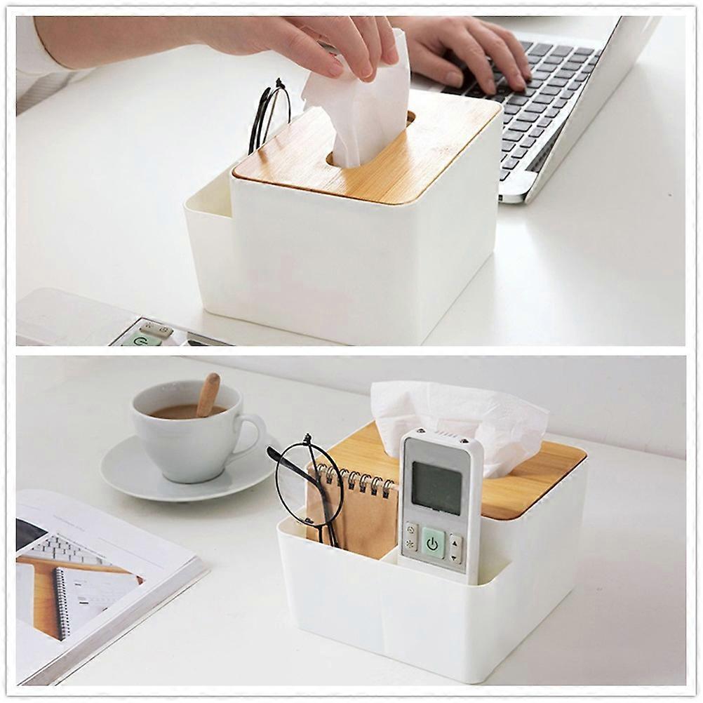 Creative Tissue Box Bamboo Boxes For Tissue Glasses Dining Room 16x15x10cm Pp Plastic Tissue Holder 1Pcs