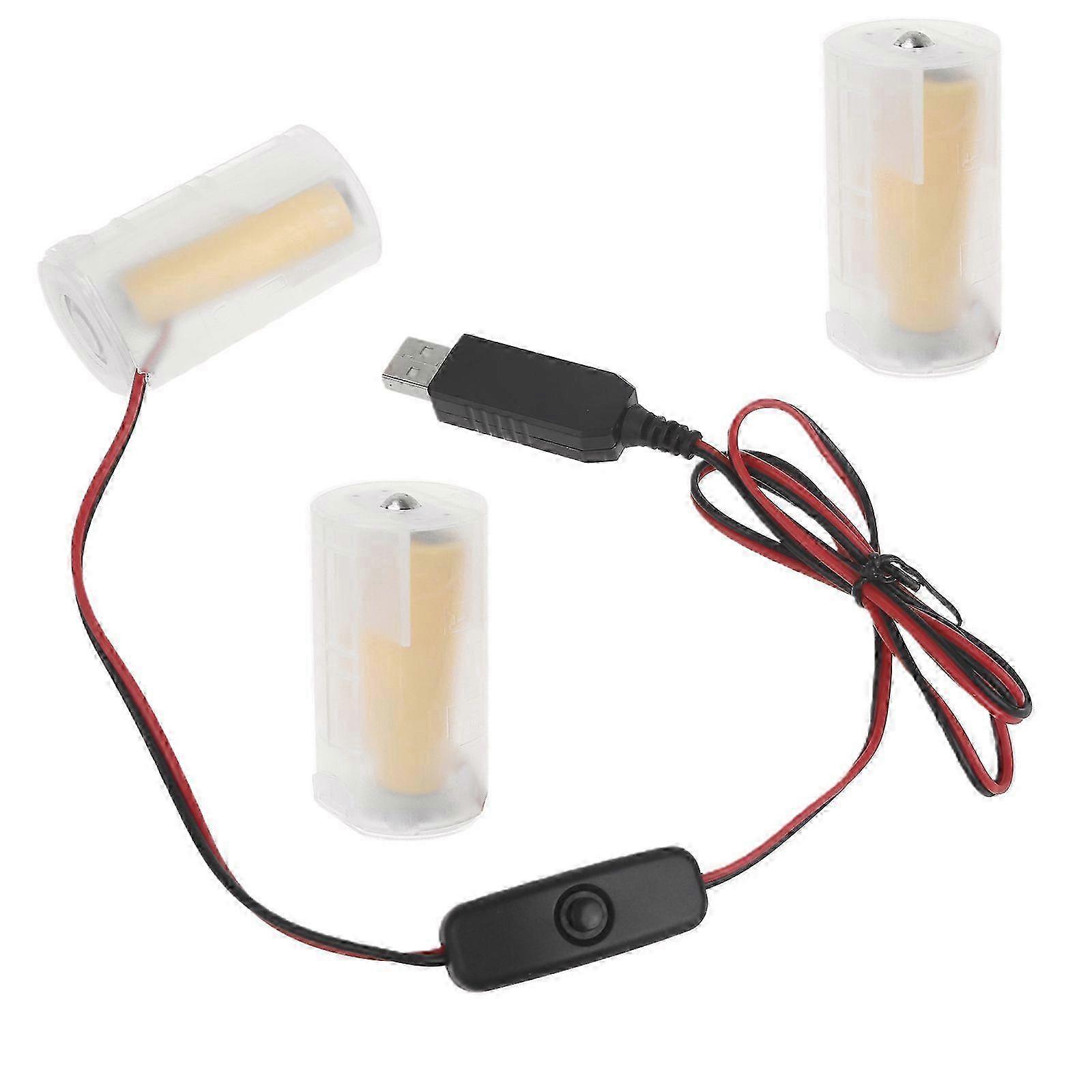 USB Power Cable Cord for LR20 D Battery Eliminators - 4.5V C Battery Elimination Line for Convenient Power Solutions