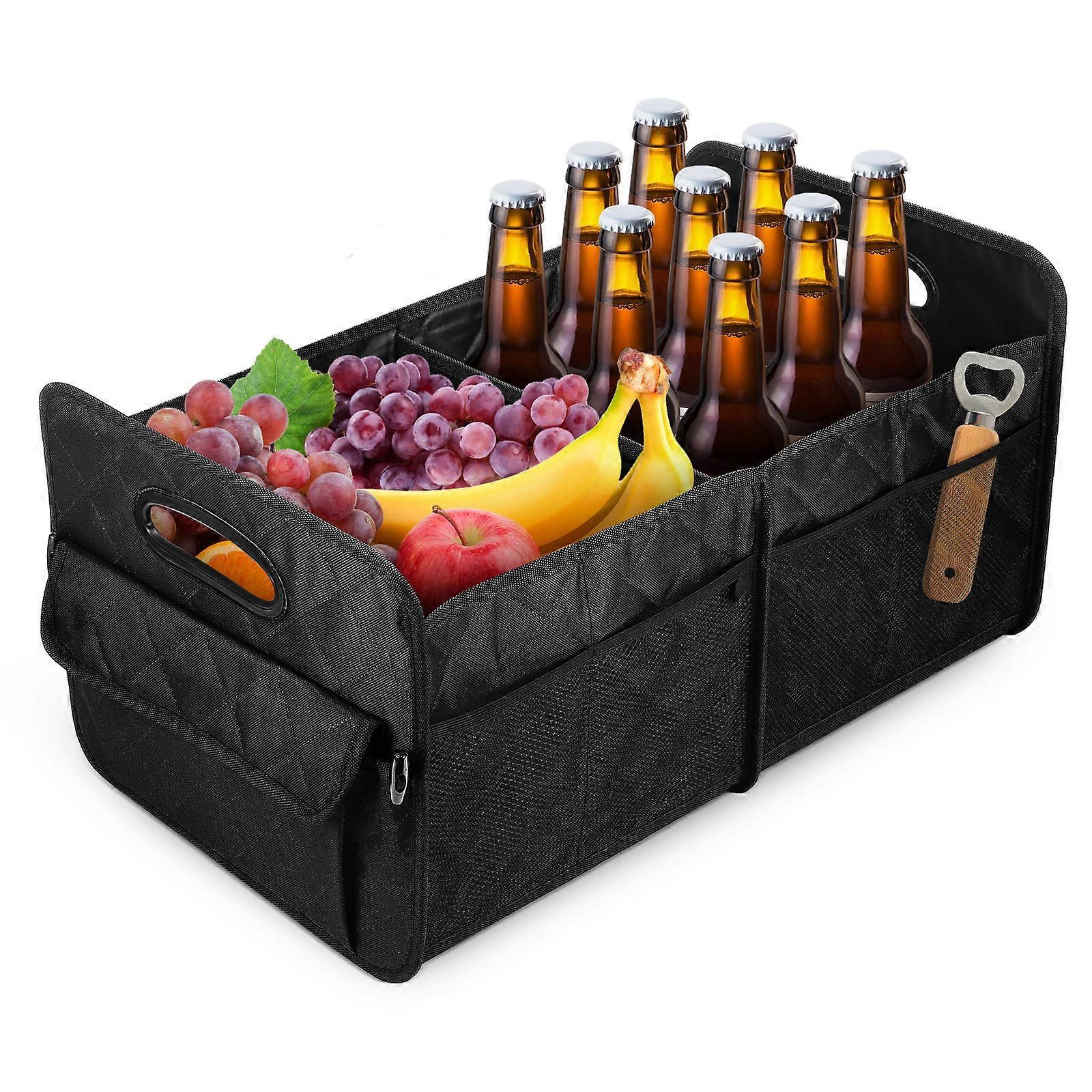 Trunk Organizer with Divided Compartments Sturdy Spacious Design Easy Installation for SUV Clutter Storage