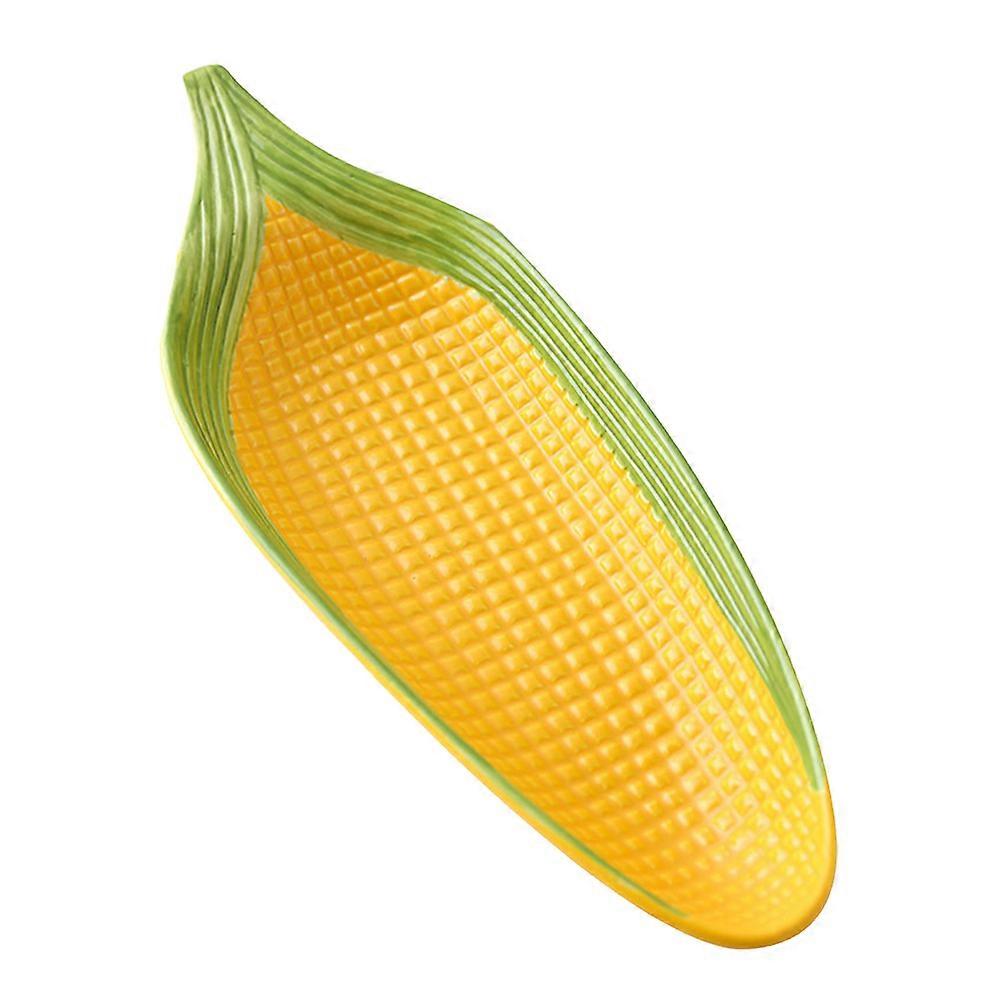Serving Snacks Corn Cob Dish Multi Color 24.00X9.50X3.50CM Ceramic Material Sophisticated Style 1Pack