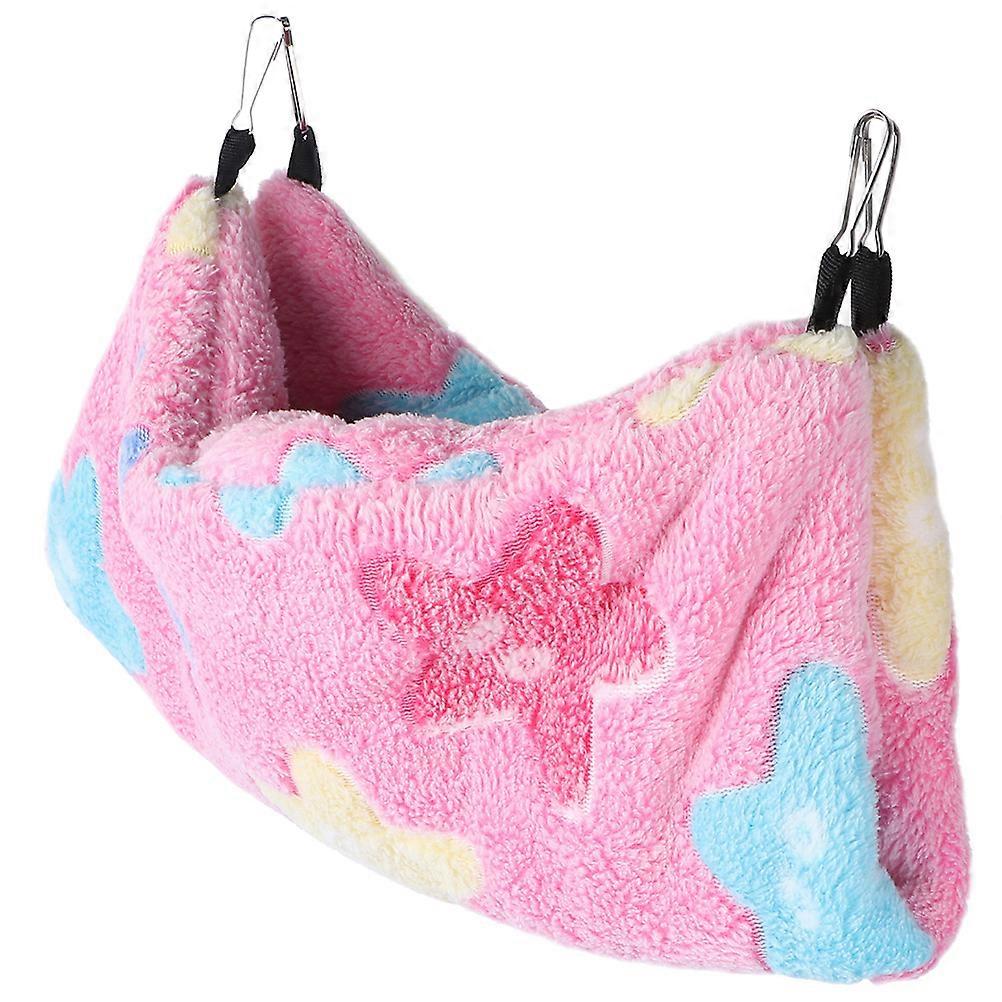 Small Pet Hamster Hammock Warmth Comfort For Indoor Pet Use Plush And Alloy 1Pc