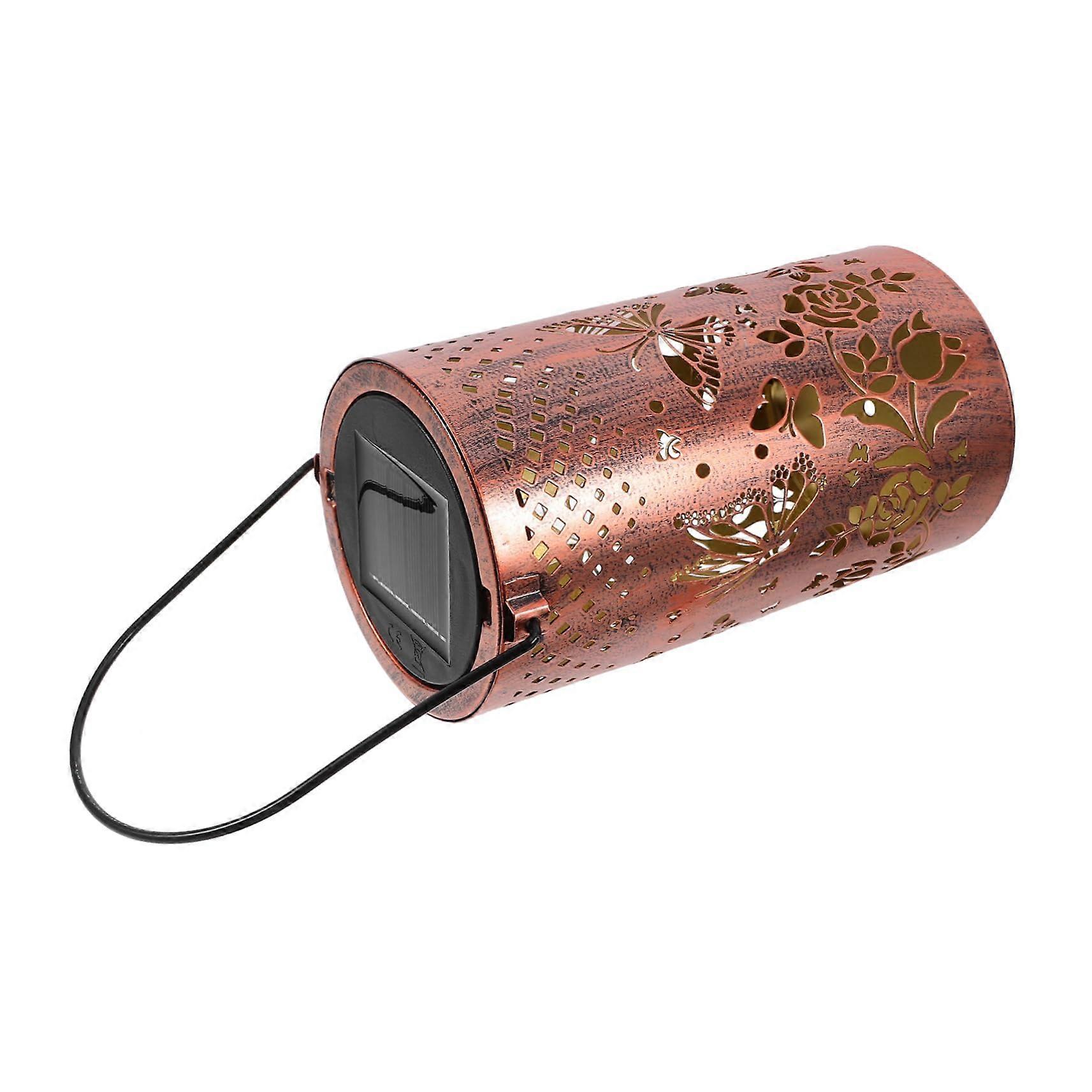 Solarleuchte für Garten Wasserdichte Hängende Solarlampe aus Eisen mit Durchbruchsdesign für Terrasse und Außenbereich