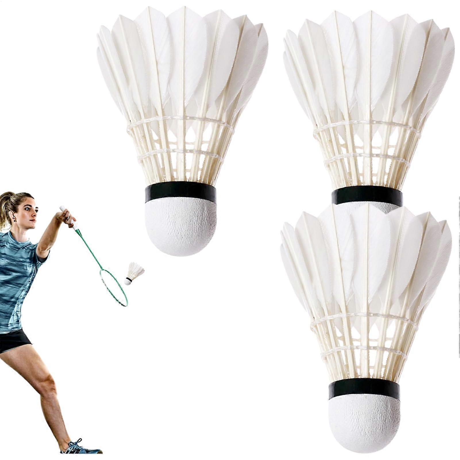 Badminton shuttlecocks  3 pieces duck feather professional highspeed training balls