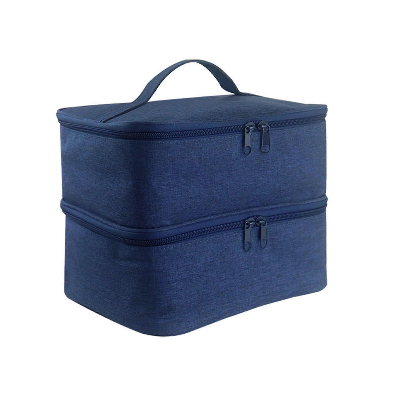 Nail Polish Organizer Bag, Double-Layer Design, Manicure Tools Storage, Portable Travel Case
