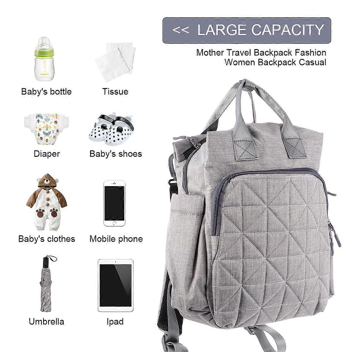 Durable Portable Multifunctional Diaper Bag Backpack for Moms – Thickened Travel Nappy Bag with Strong Inner Lining and Organizer for Essentials