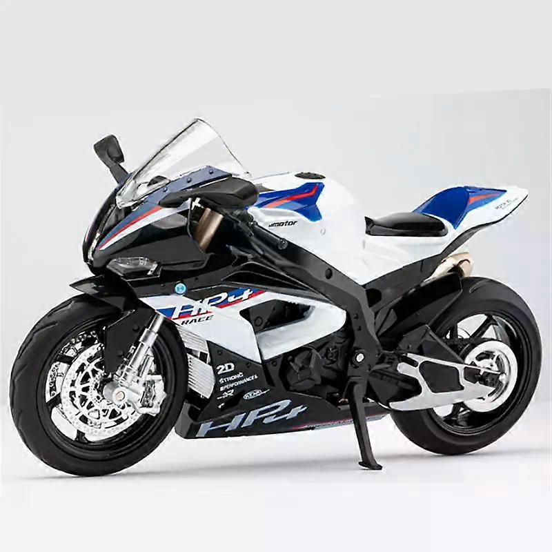 BMW HP4 Alloy Scale Motorcycle Model Diecast Toy Vehicle Simulation SoundLight Pull Back Off Road Autocycle Collection Toy