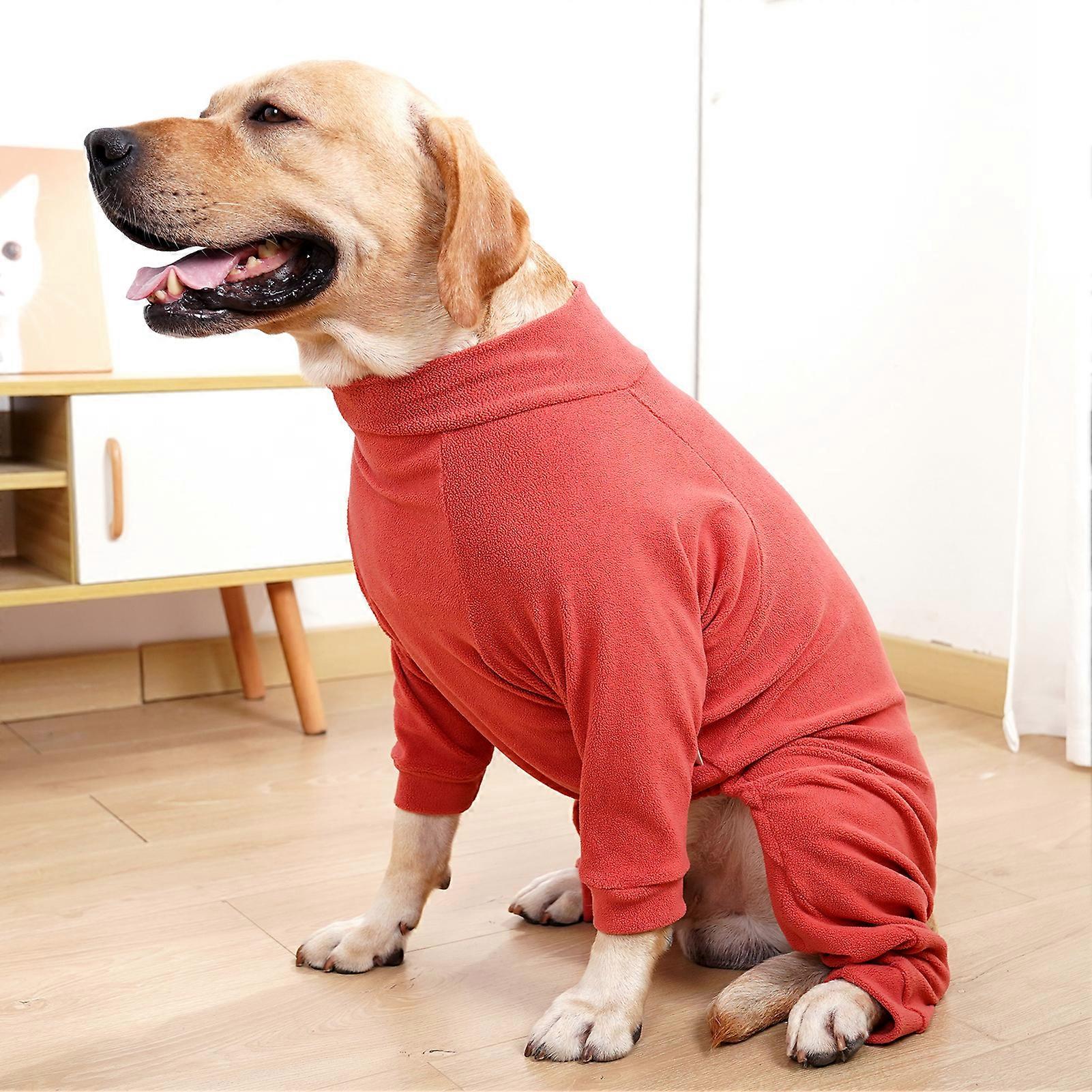 Dog Fleece Jacket Warm Winter Coat Four Legs Pullover for Medium Large Dogs