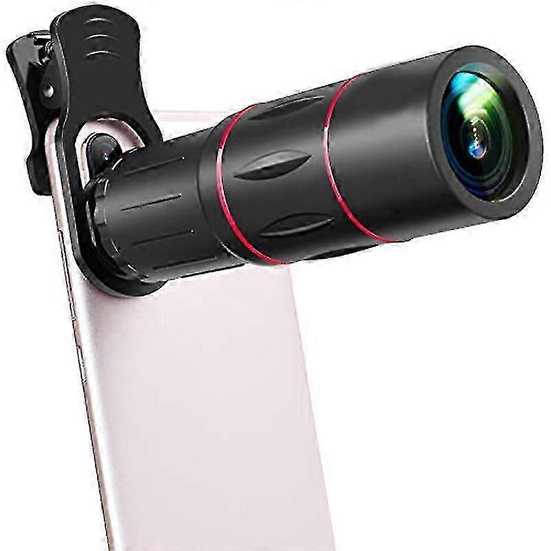 18X zoom teleobjektiv, HD smartphonelins för kompatibla Android-enheter, monokulär teleobjektiv