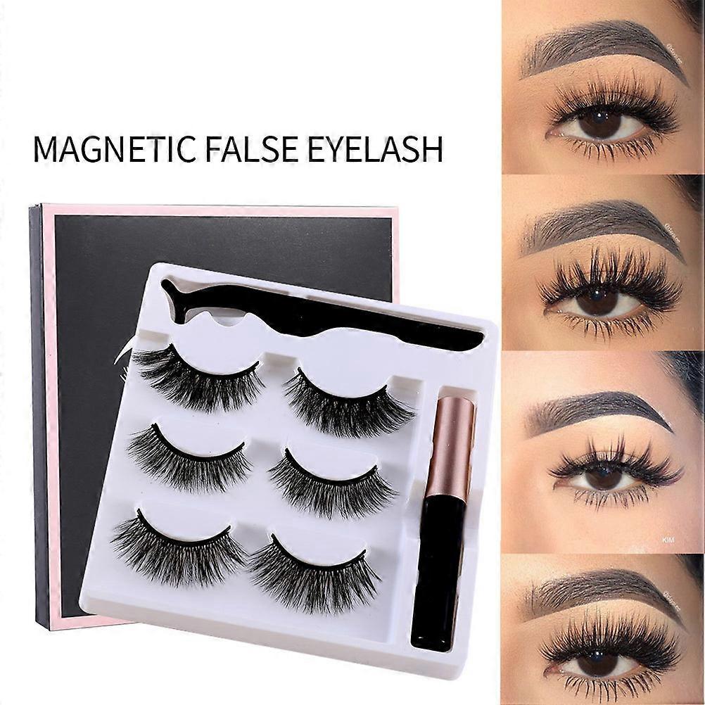 Magnetic Eyelashes Set 3D False Eyelashes Reusable False Magnetic Eyelashes Set