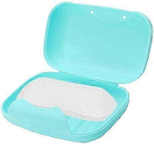 Soap Holder Container, Portable Bar Soap Saver Scrubber Case For Bathroom And Kitchen (Blue)