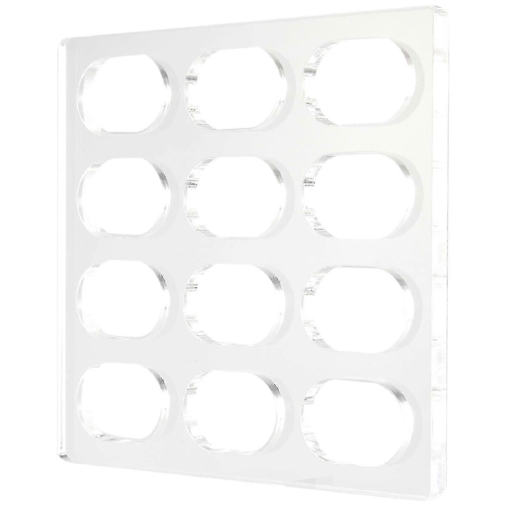 Klar polykarbonat oval dacquoise kakeform 30x10cm macaronform