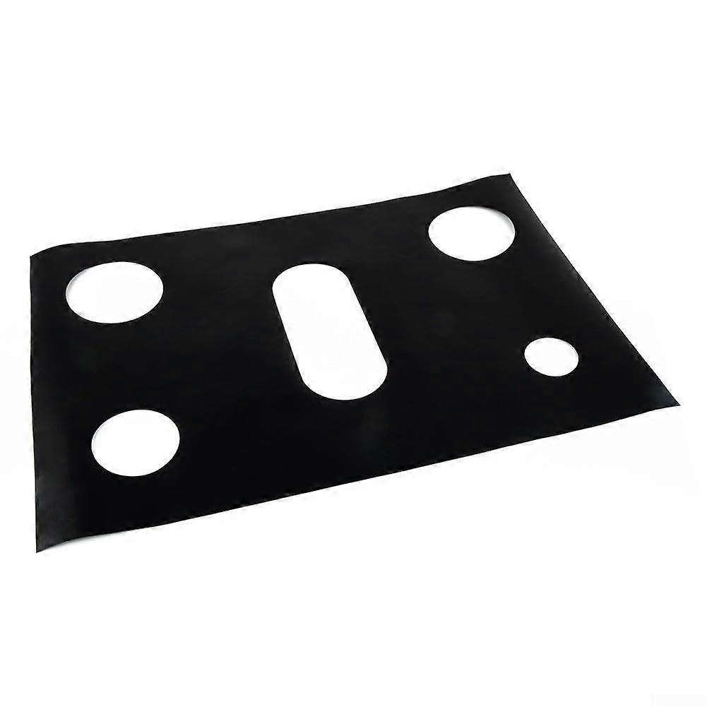 5-Hole Oil-Resistant Pad, Customizable Size, Black Kitchen Protector for Versatile Cooking Solutions