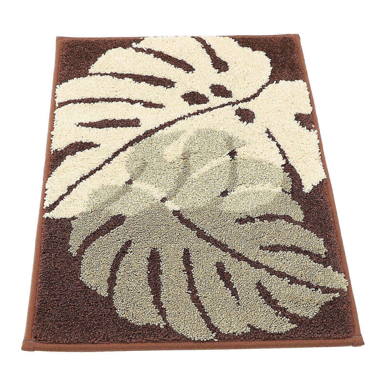 Coffee Bedroom Rug with Nonslip Backing for Home Use Polyester Material 24 x 36 inches