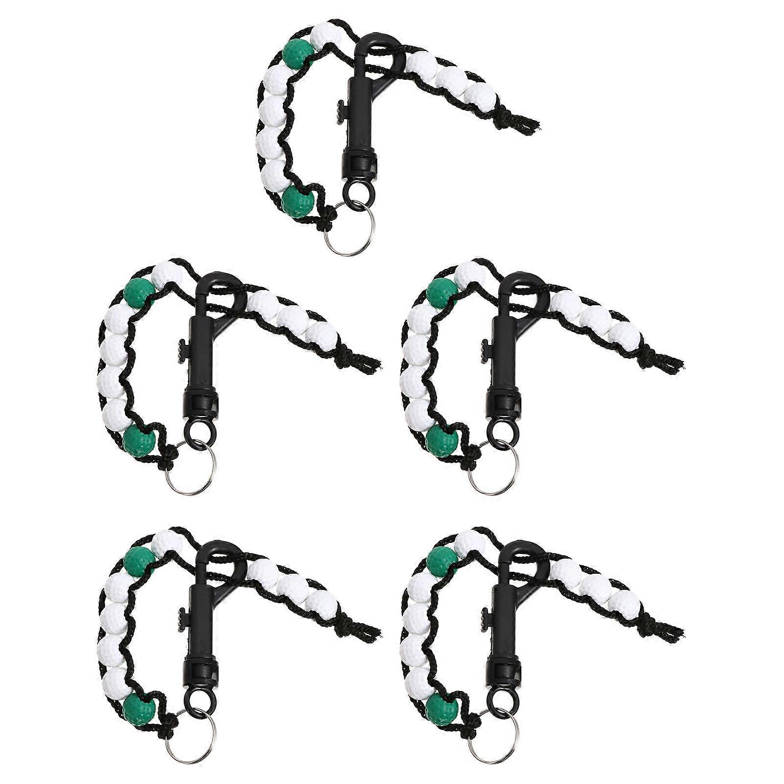 5pcs Bead Chain Golf Score Counter Wrist Tracker for Strokes, Random Color, Ideal for Golf Enthusiasts and Beginners