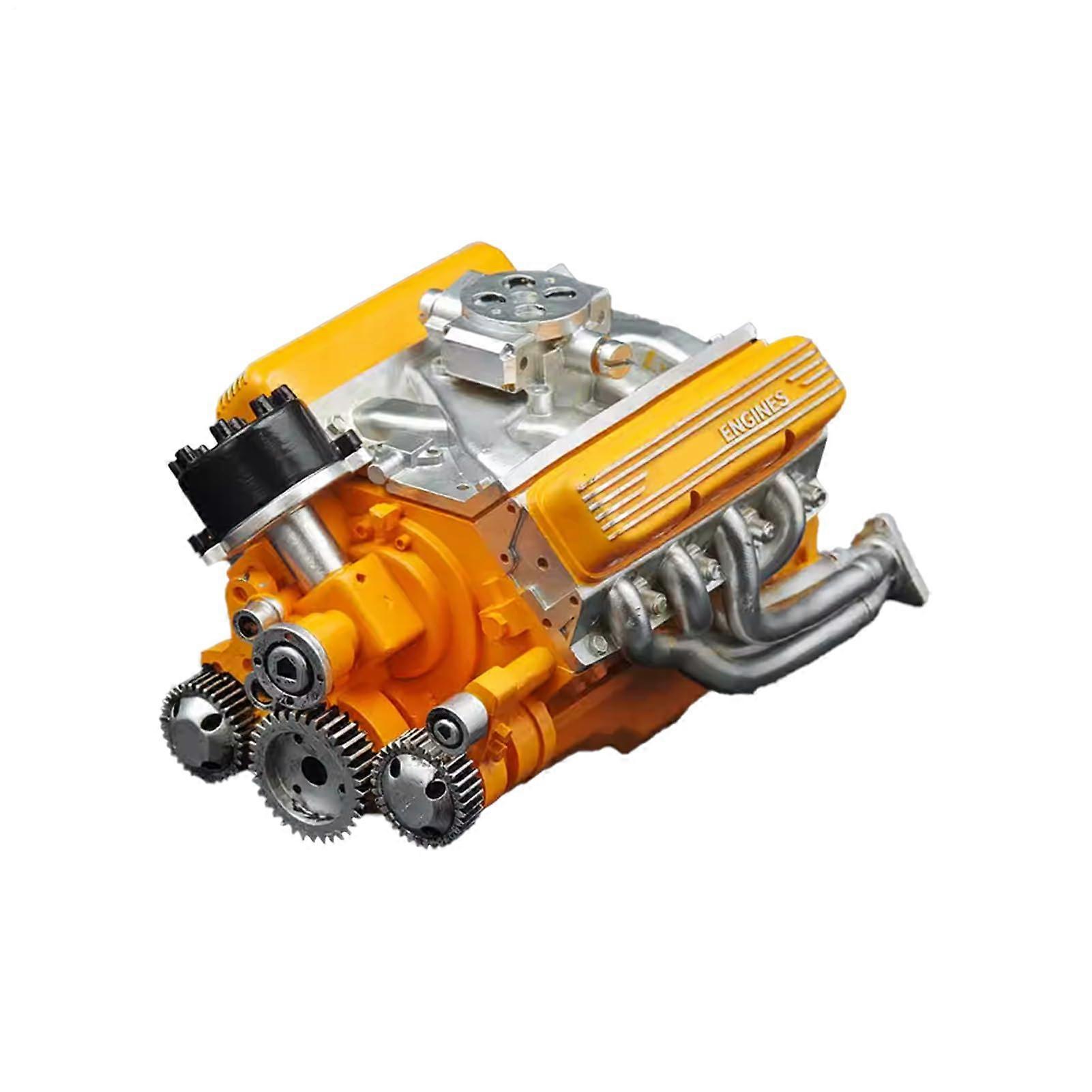 Model Engine Building Kit for Adults  Creative Resin Craft Decoration Gift Yellow