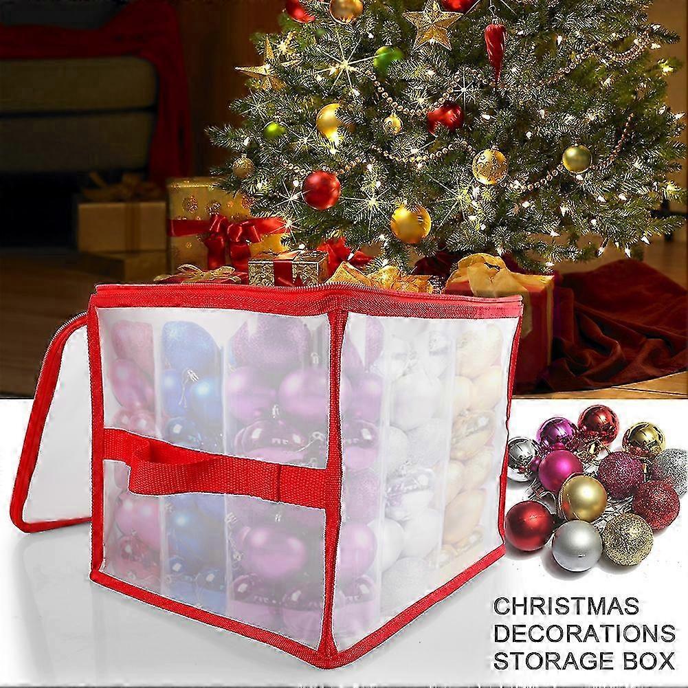 Christmas Ornament Storage Bag with Removable Dividers - 36-Grid Organizer for Safe Holiday Decoration Storage