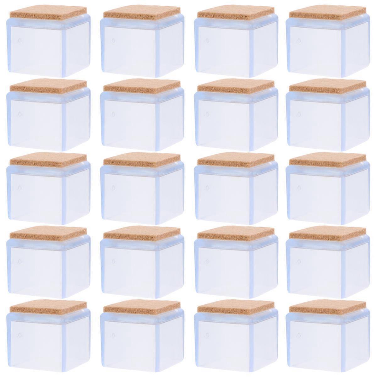 20pcs Transparent Chair Feet Protectors with Felt Bottom, Table Leg Covers for Hardwood, Tile & Laminate Floors, Silent & Safe Gliding for Home