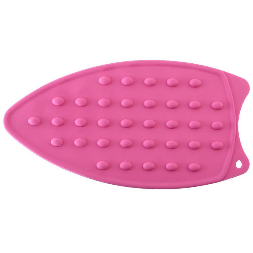 Silicone Ironing Mat Waterproof Surface Antiskid Pad Rectangular Shape Pink Color Protective Iron Stand Mat 2Pcs