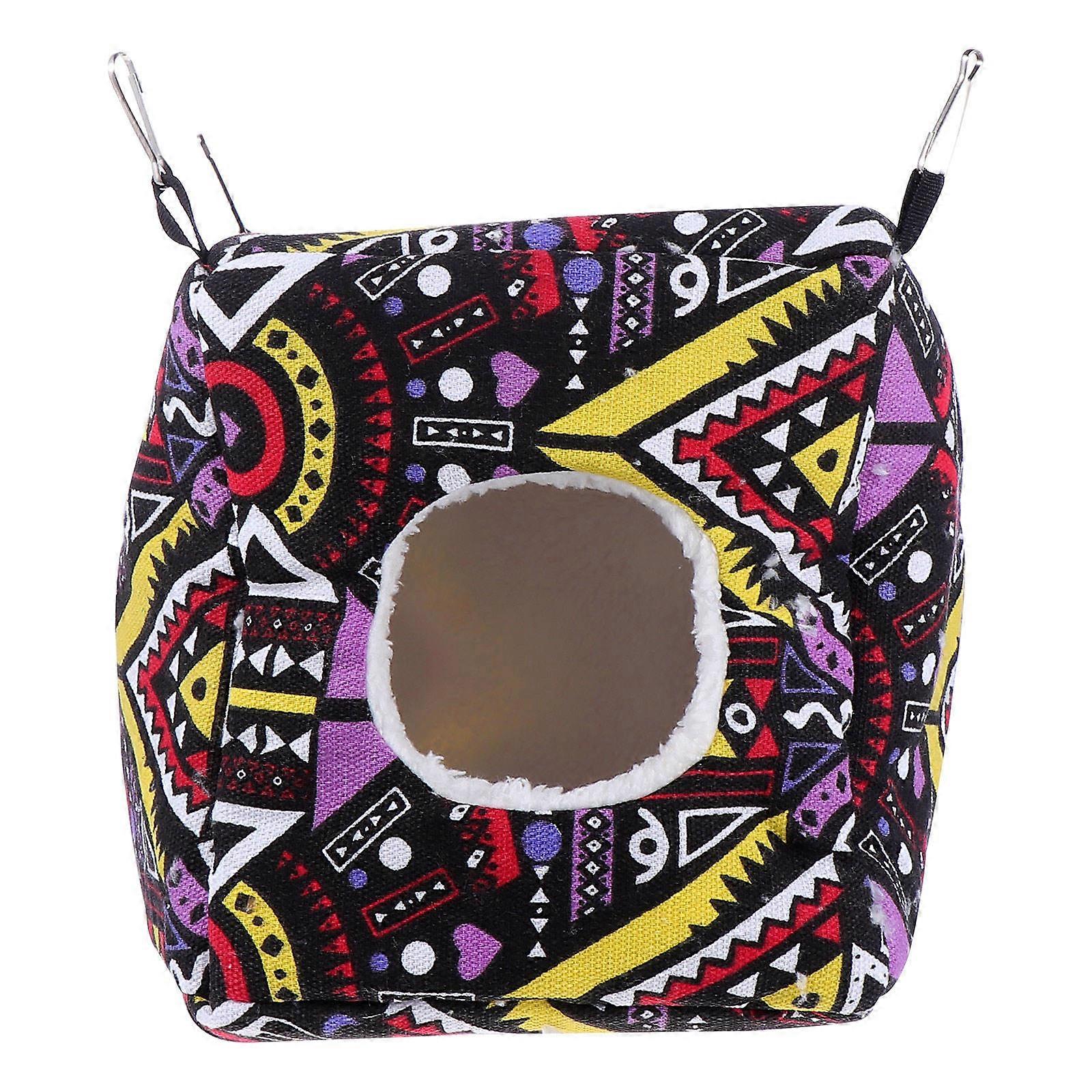 Small Animal Nesting Bed Pet Bed Warmth Hiding Place Sponge Multi-Colored 19X19X19CM 1Set