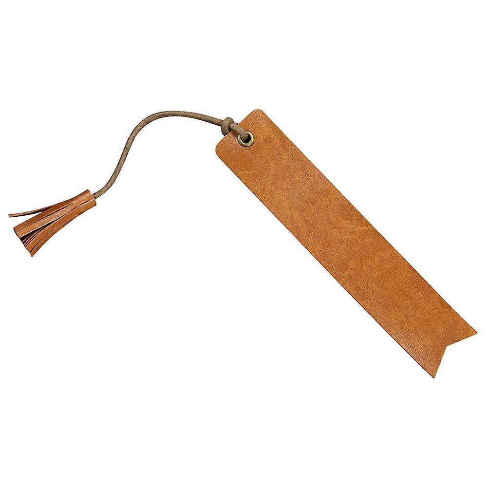 Blank Diy Design Leather Bookmark Rectangular Retro Style For Book Lovers 1 Set