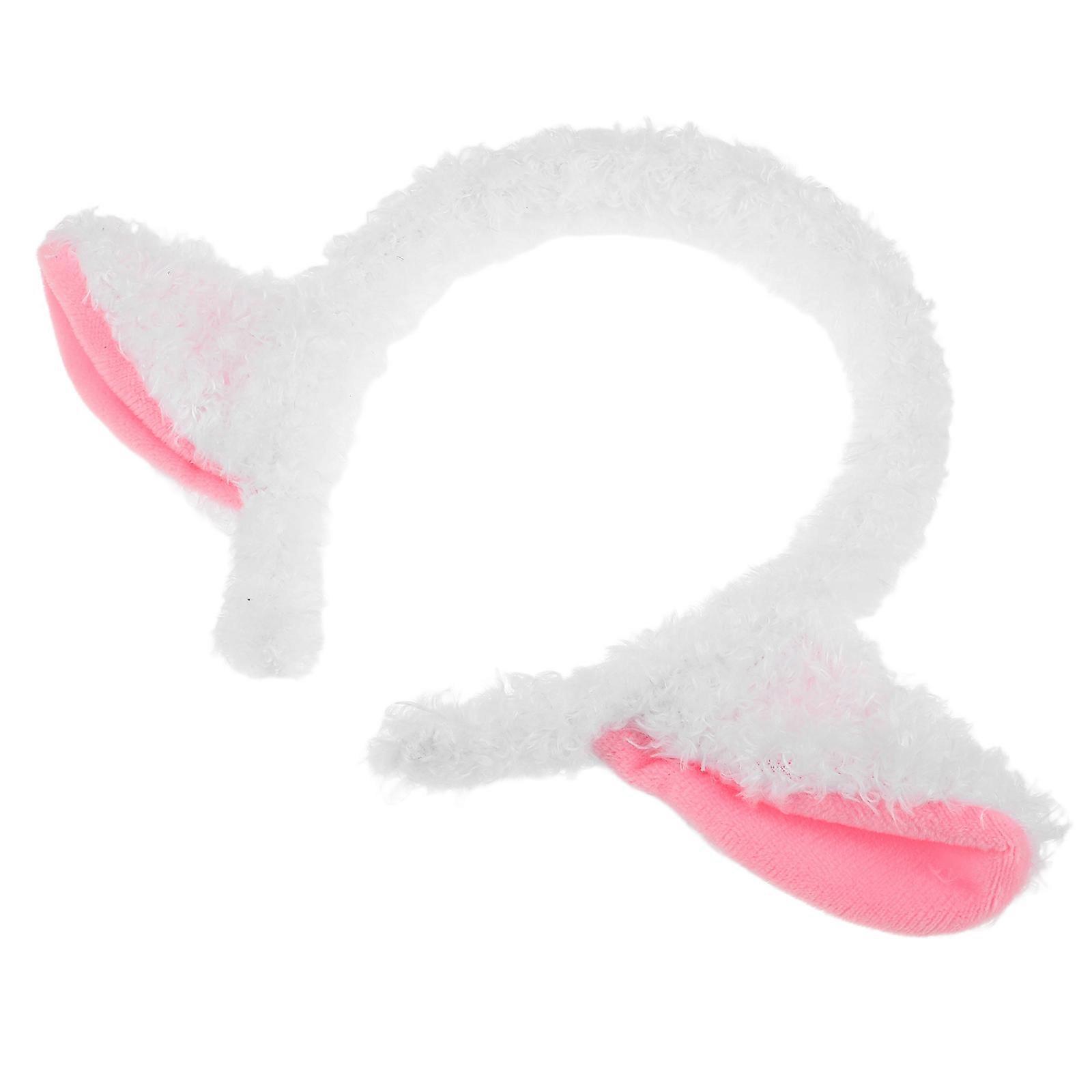 Plush Sheep Ears Headband for Cosplay Animal Costume Accessory – Soft Lamb Hair Hoop for Parties, Birthdays, and Zoo Themed Events