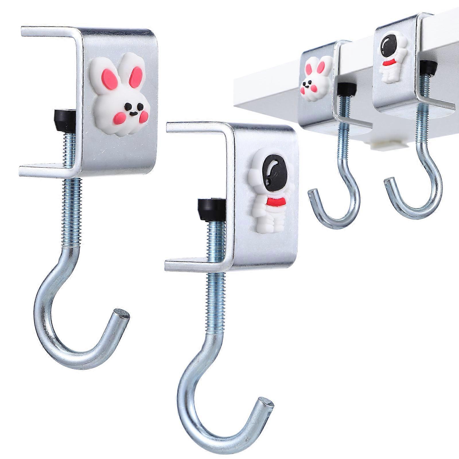 Purse Hook Hanger For Table Bag Hooks For Tables Silver Detachable Design 4 Pcs