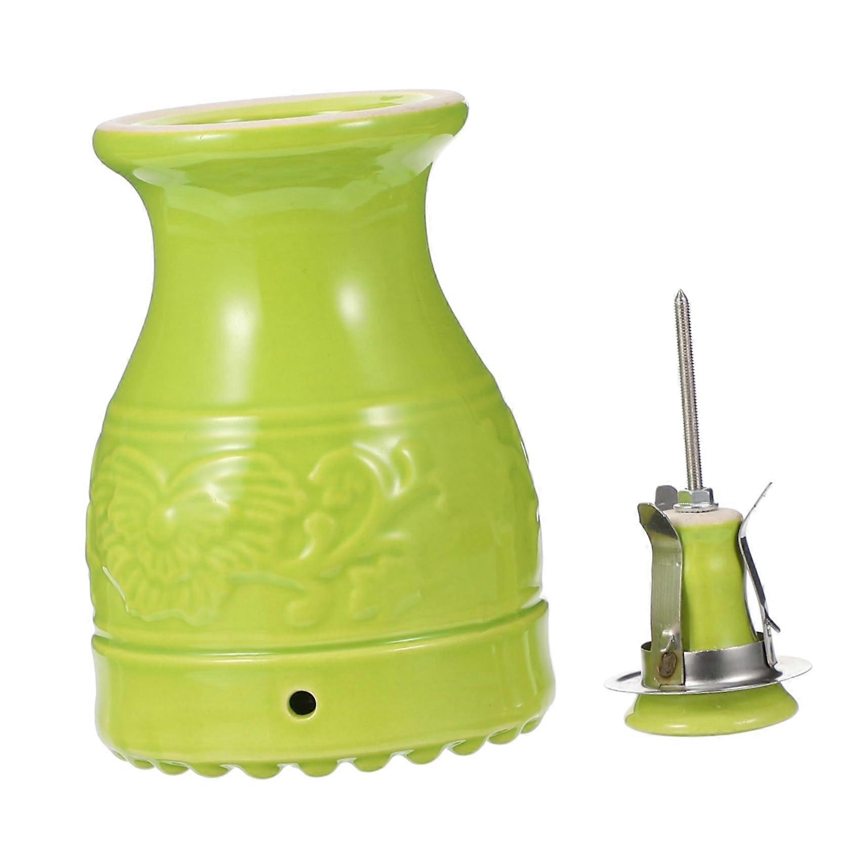 Ceramic Moxibustion Can Portable Scraping Device Heater Cup Container Green