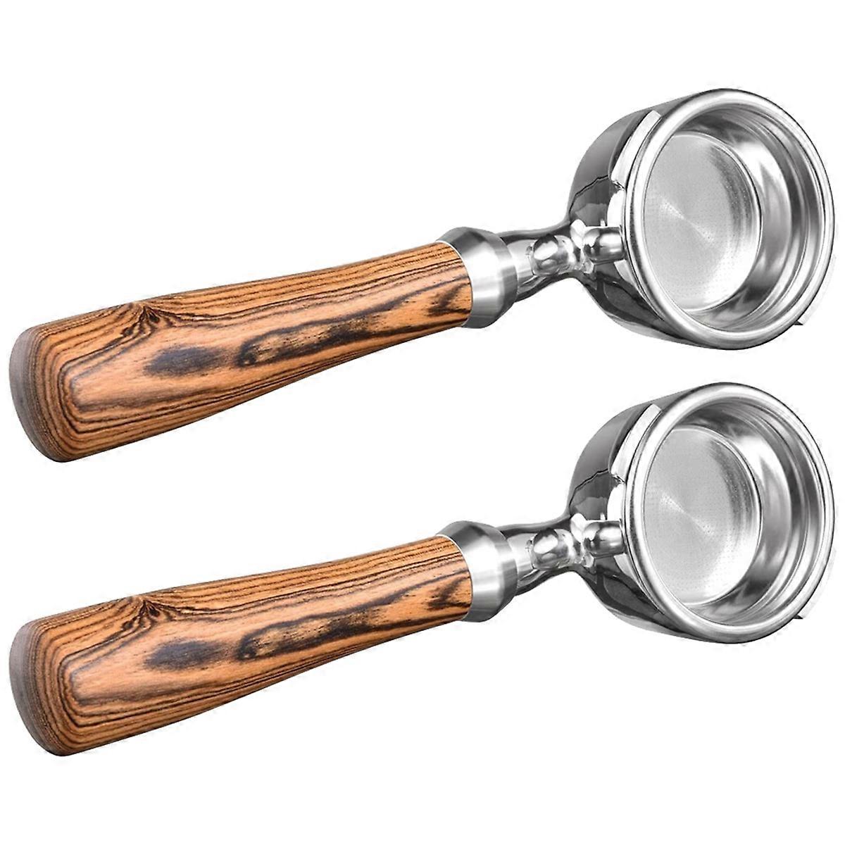 2X Bottomless Portafilter for 58mm, Bottomless Portafilter with 2 Cup Filter Basket