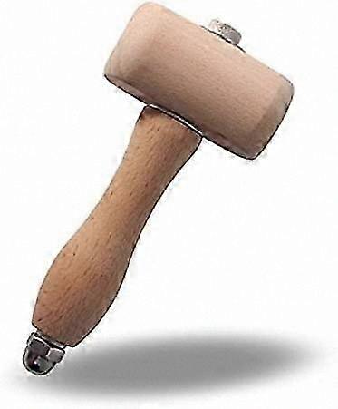 Wooden Mallet for Carving and Crafting, Beech Handle Hammer Tool for Leather and Wood Art Projects