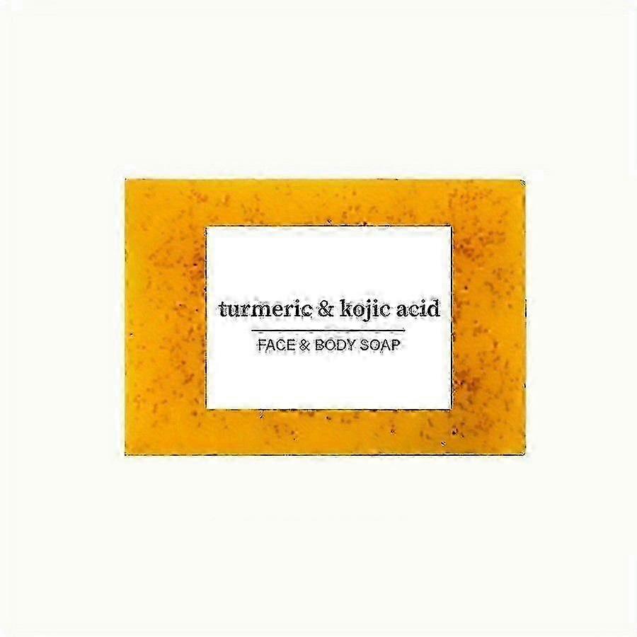 2025 Lemon Turmeric Kojic Acid Soap,Natural Handmade Soap,Turmeric Soap Bar for Face and Body, Smooth Skin Tumeric Soap,Deep Cleansing Soap for Men &
