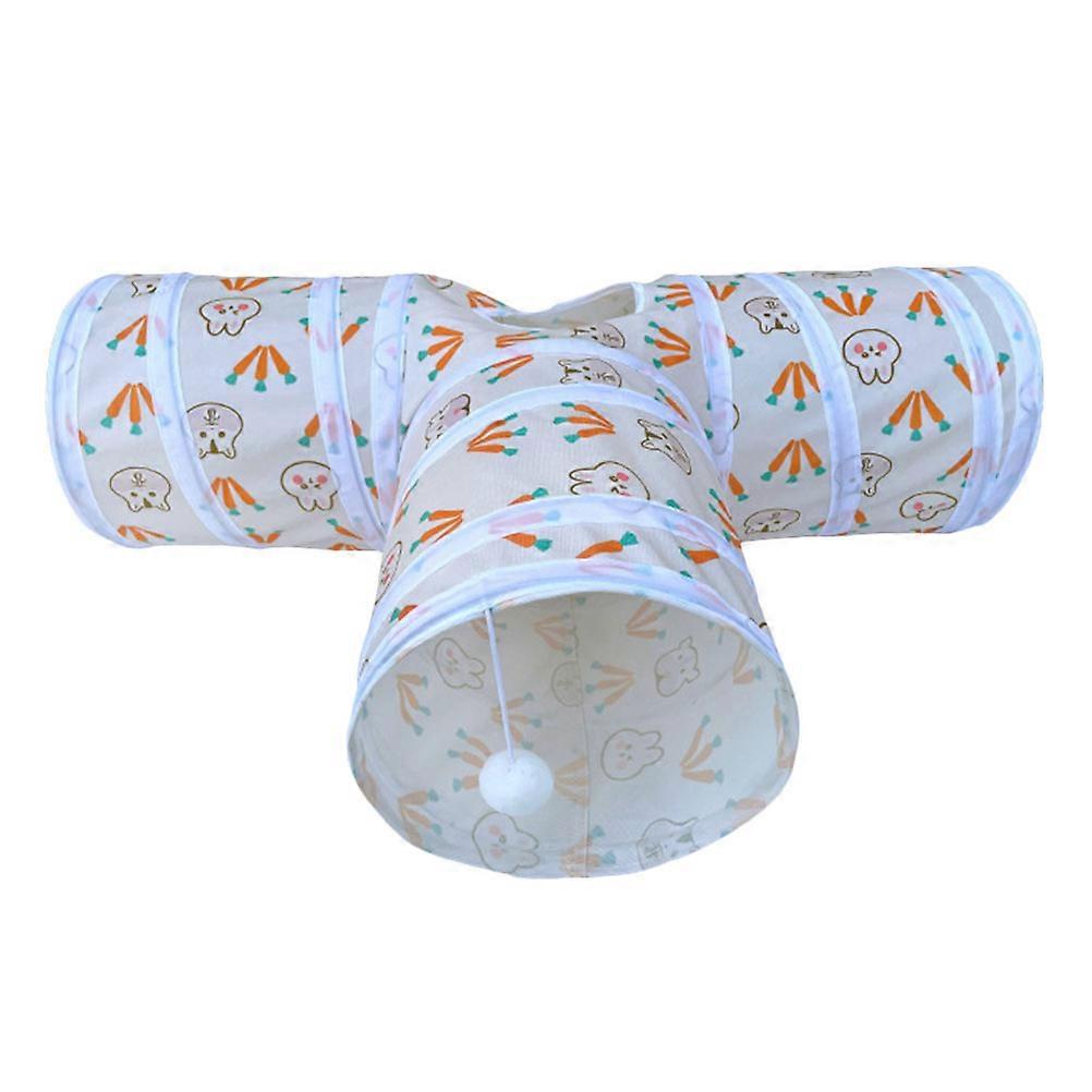 Collapsible Cartoon Cat Tunnel for Indoor Play – Durable Foldable Activity Tunnel with Bright Colors for Feline Exploration and Entertainment