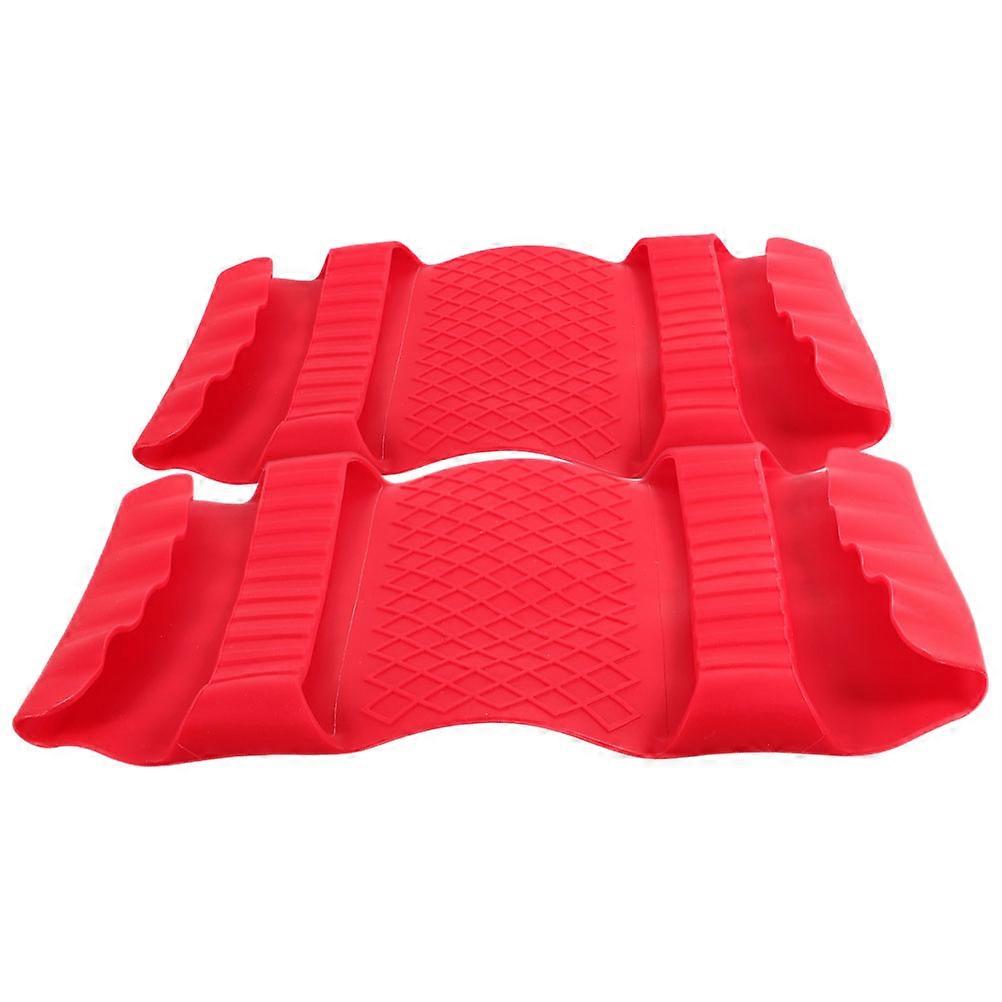 Bread Guide 2Pcs for Homemade Baking Heat Insulation Silicone Kitchen Gadget Red