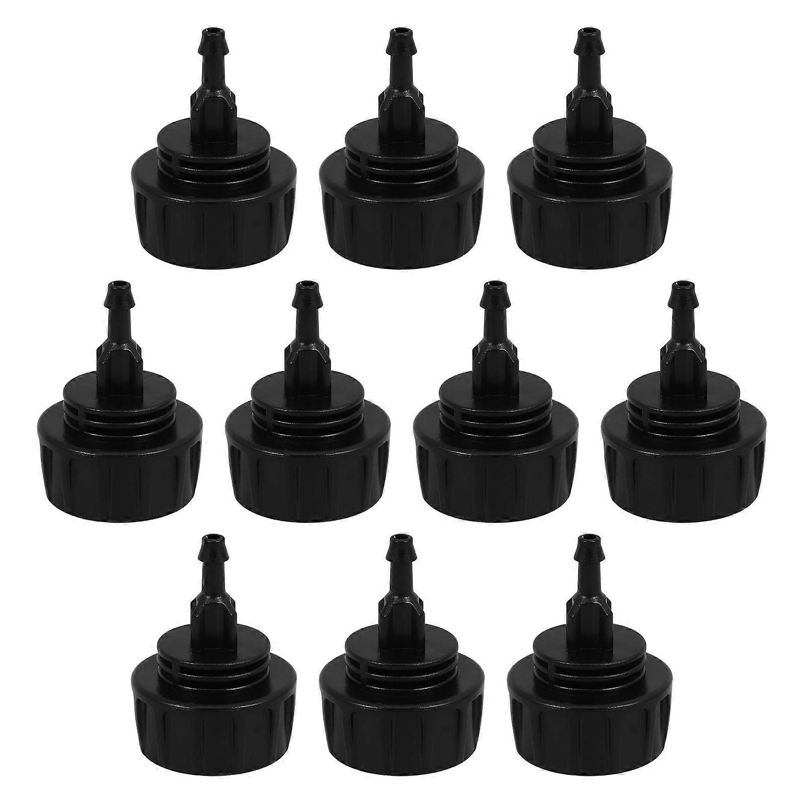 Drip Irrigation Hose to Faucet Adapter for Stove Black ABS Material 10 Pieces