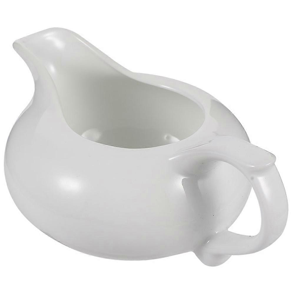Ceramic Sauce Boat With Tray For Home Dining Size 12X8.5X4.5CM Condiment Storage 1Set