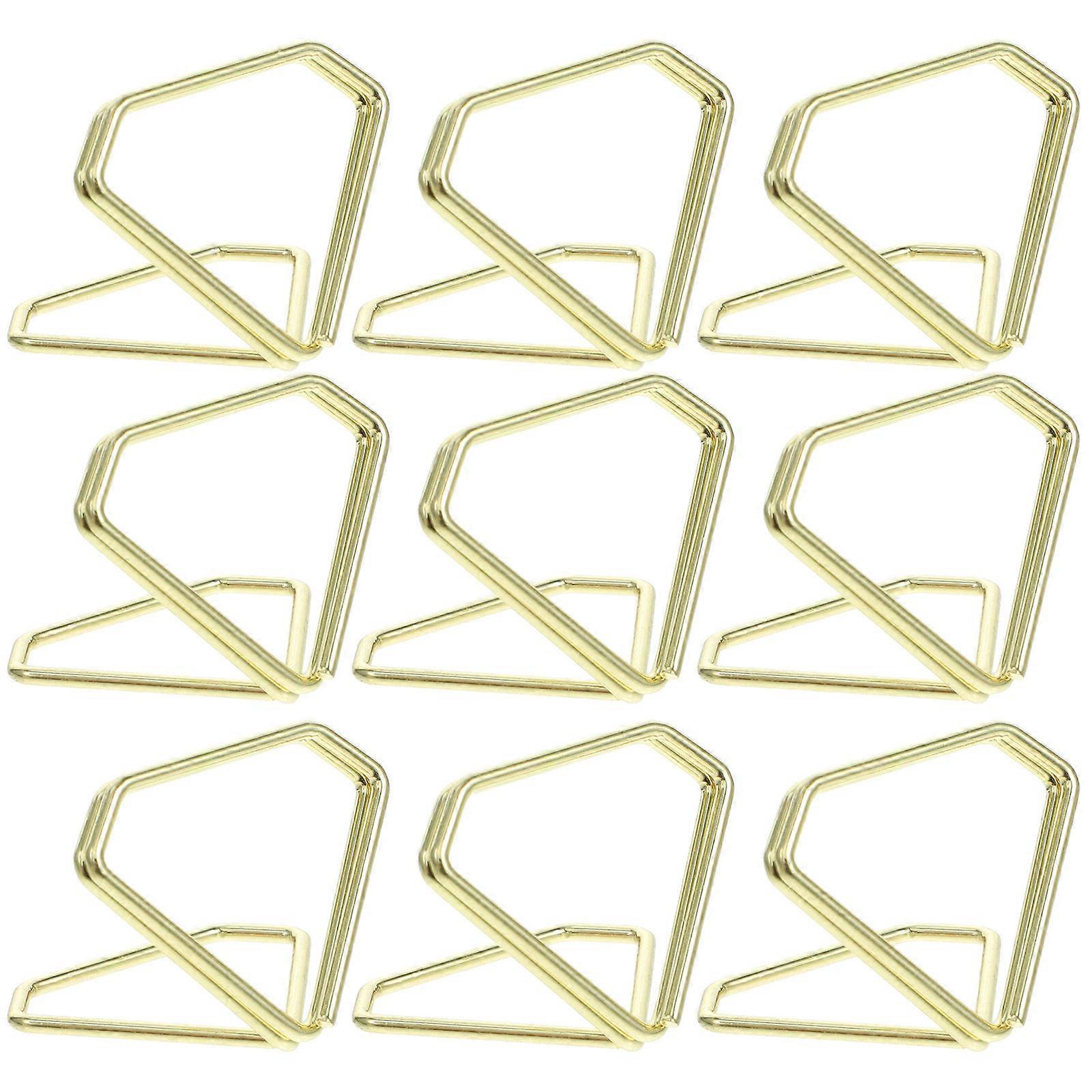 Steel Wire Table Card Holder Diamond Shape Memo Storage Daily Use 20Pcs Double Layer Design