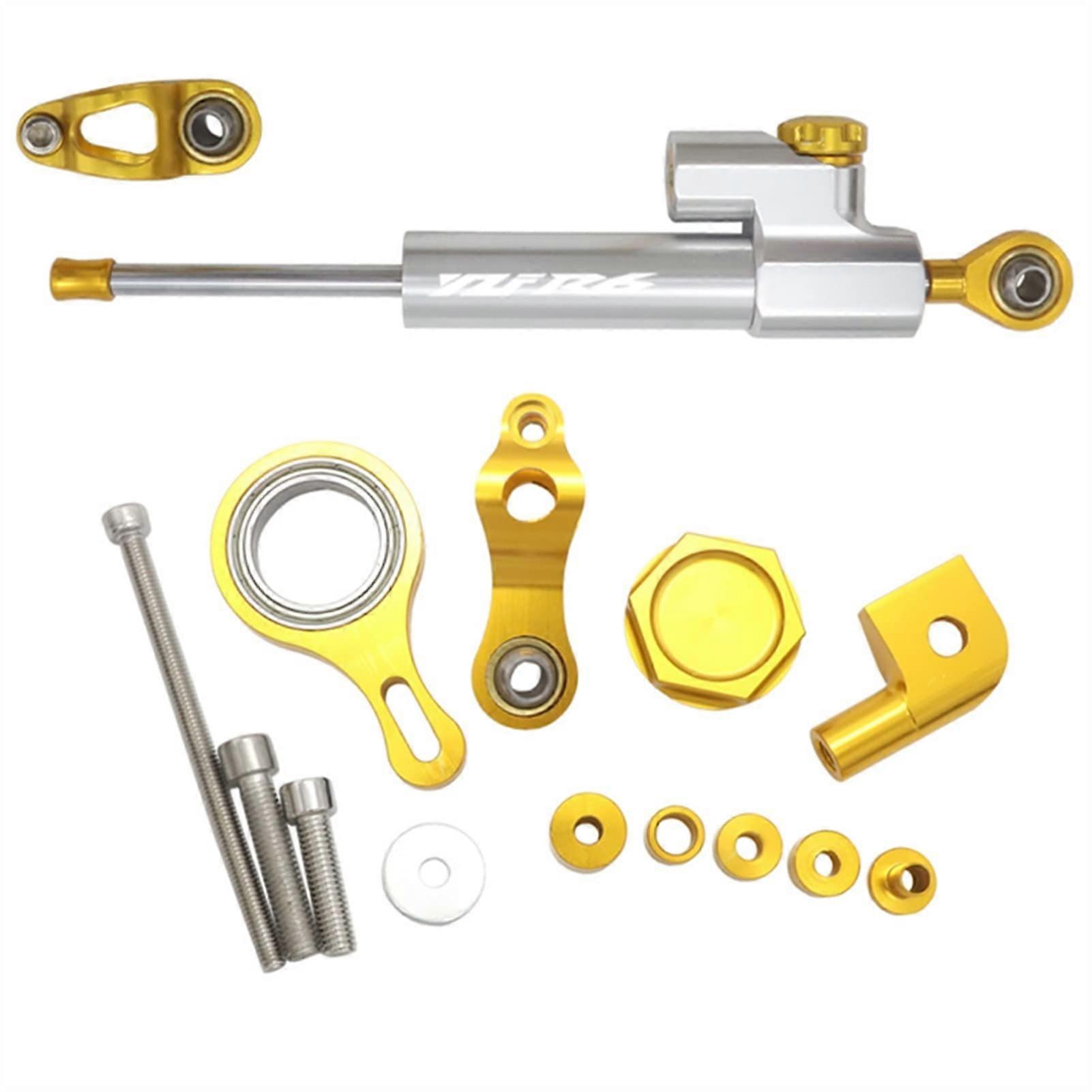 Motorcycle Steering Stabilizer Damper Mounting Bracket Kit Silver Gold for Yamaha YZF-R1 YZF R1 2002-2017 YZF-R6 2006-2017