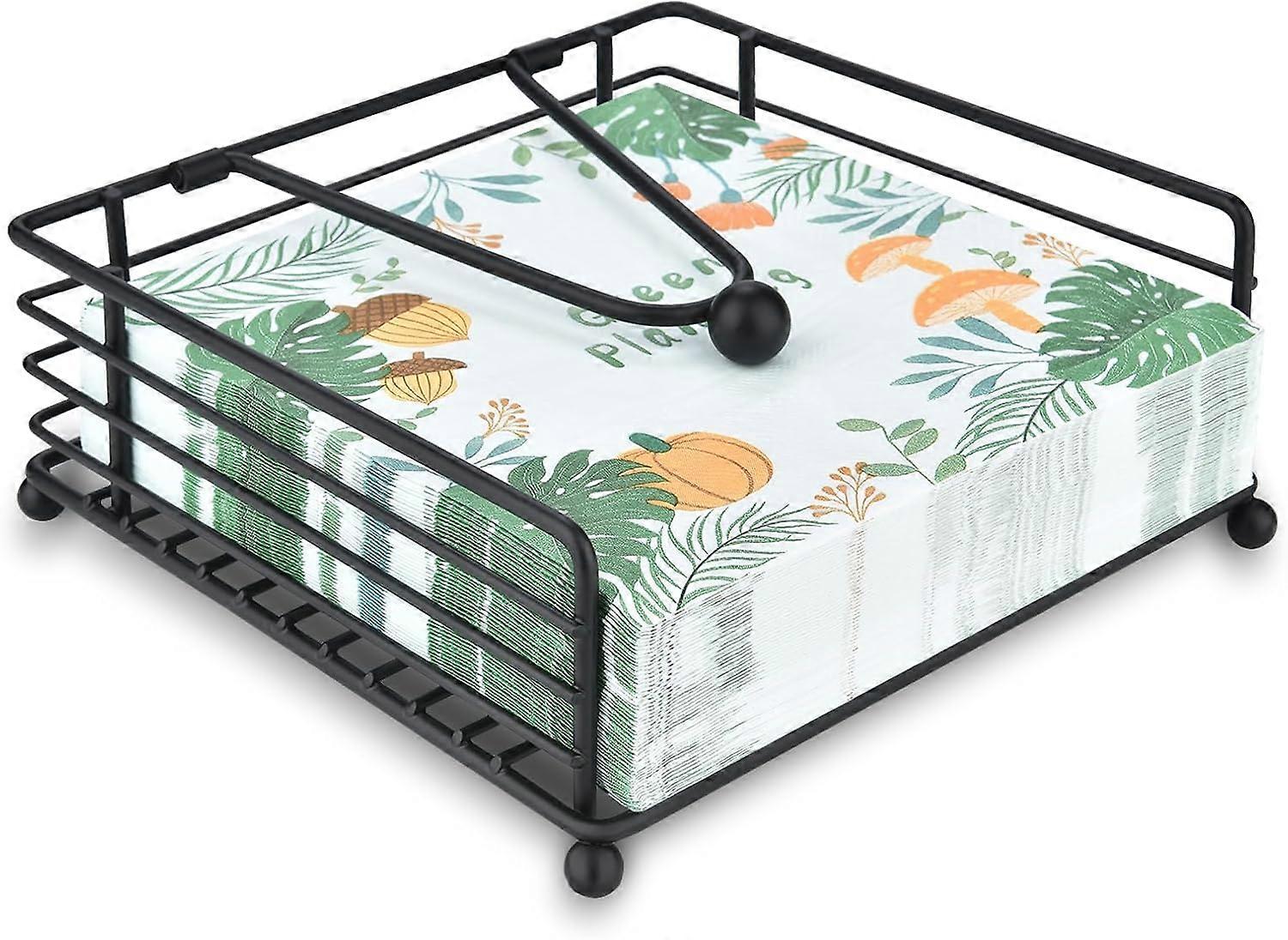 Napkin Holder for Table & Kitchen - Modern Flat Napkin Dispenser